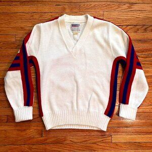 80s vintage acrylic cheerleader sweater, size medium